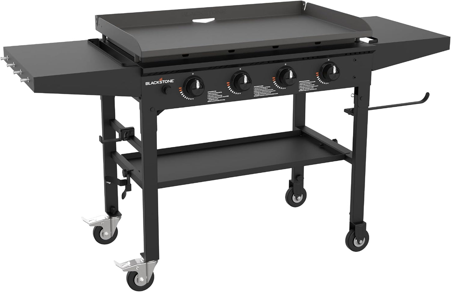 Blackstone 1554 36” Omnivore Griddle with Folding Side Shelves, Powder Coated Steel, Black