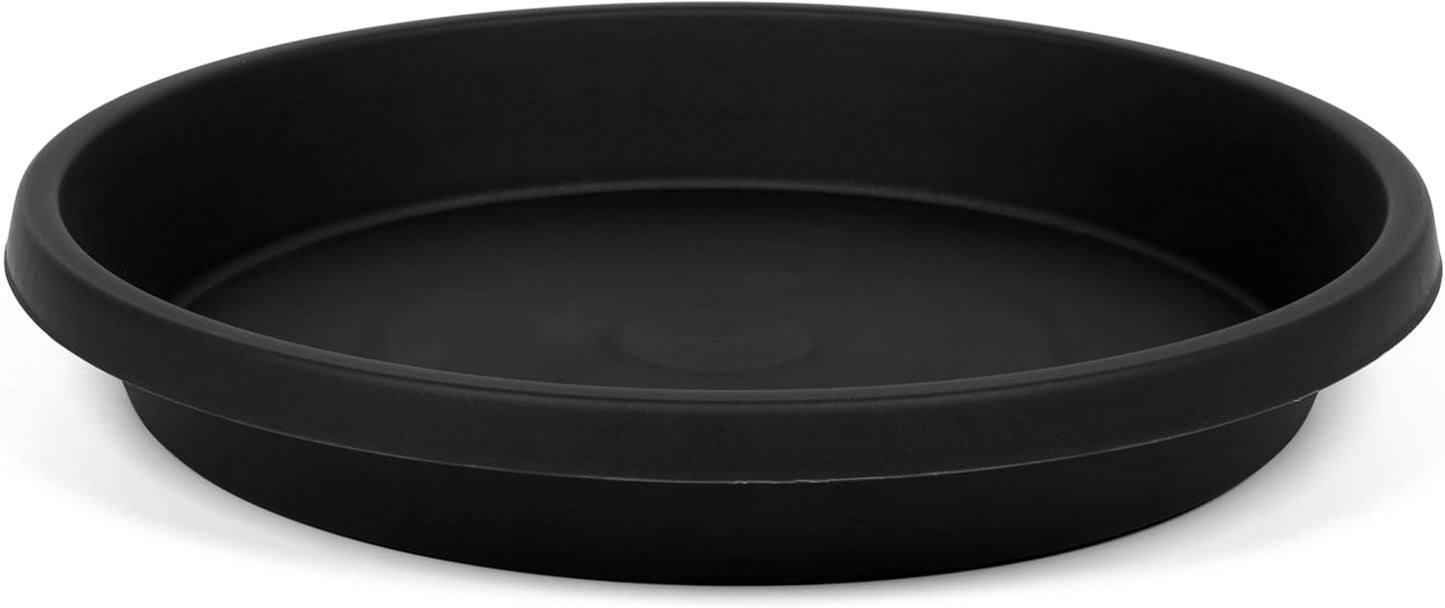 4 Pack Plant Saucer 16 Inch, Durable Large Deep Plastic Plant Trays for Pots, Plant Water Catcher Tray for Plants, Flower Pot Saucers, Plant Saucers for Indoors Outdoor