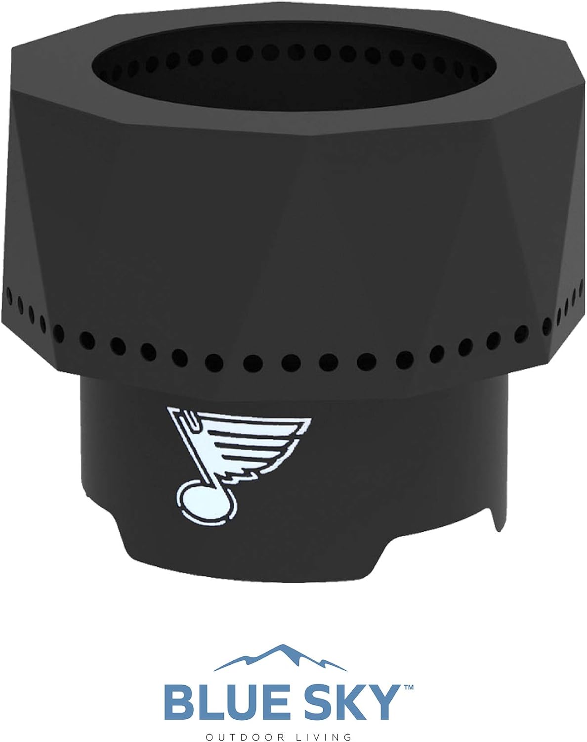 Blue Sky Outdoor Living NHL Buffalo Sabres Ridge Portable Steel Smokeless Fire Pit with Carrying Bag, Firewood and/or Wood Pellet Burning