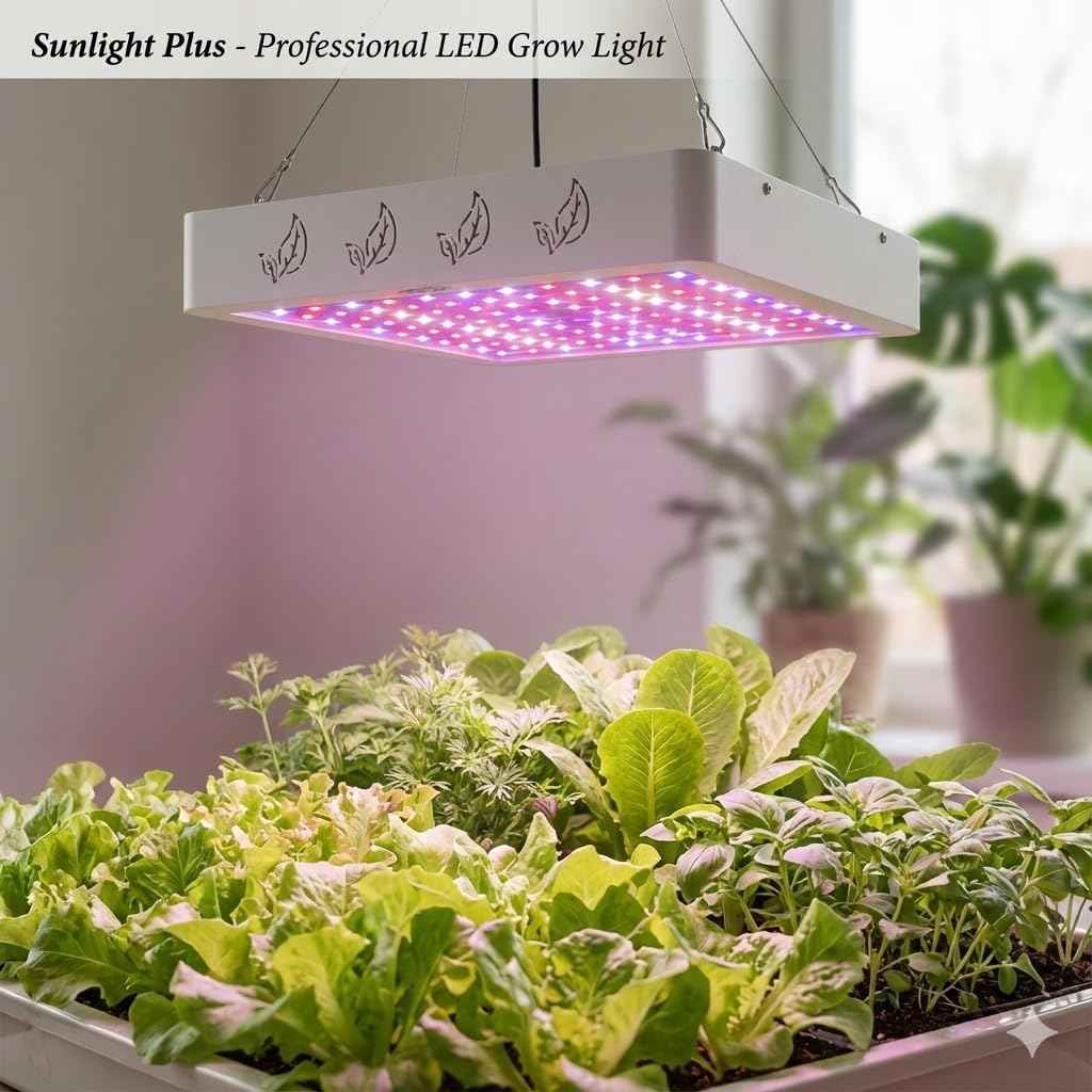 2026 Upgraded 1000W(HPS) Equivalent LED Grow Light, Full Spectrum for Indoor Seedling & Bloom, Dimmable Plant Light with Auto 24H Timer, High PPFD Energy Saving Solution.