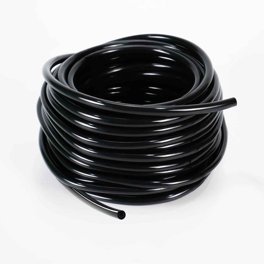 1/4 Inch Drip Irrigation Tubing, 50ft Blank Distribution Pipe Roll, Standard Size Flexible Drip Hose for Garden Watering, Greenhouse and Misting System, Black