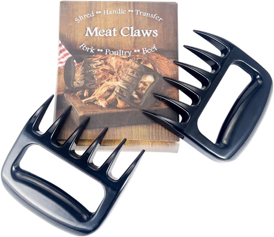 Original Meat Shredder Claws for BBQ – Heat-Resistant Nylon, Ultra-Sharp Blades, Easily Shred, Lift & Handle Pulled Chicken, Beef – Heavy-Duty Barbecue Tool – Black - Lumora Garden