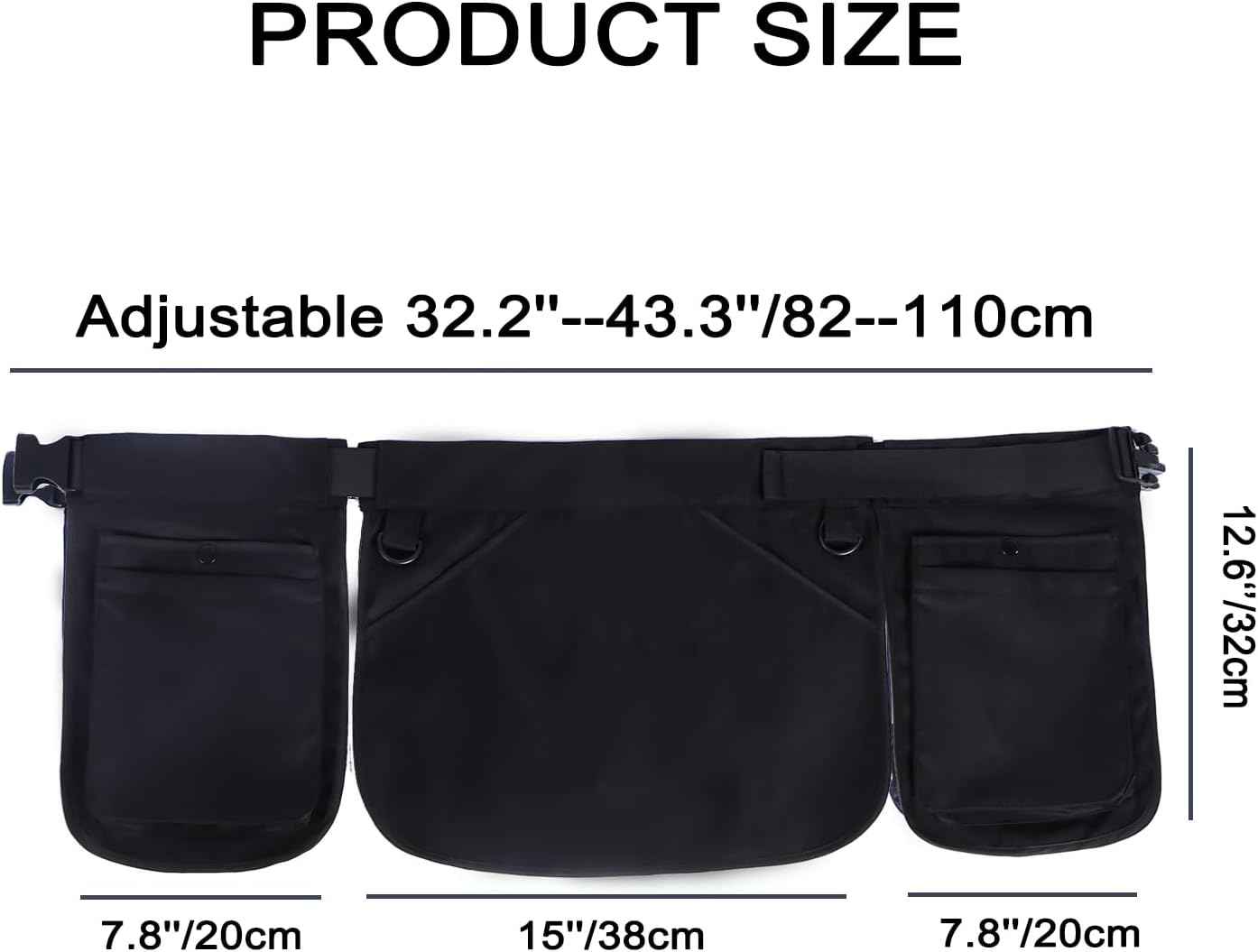 Waist Tool Apron Bag with Multiple Pockets for Men/Women, Work apron,Garden Tools for Gardener(Black)