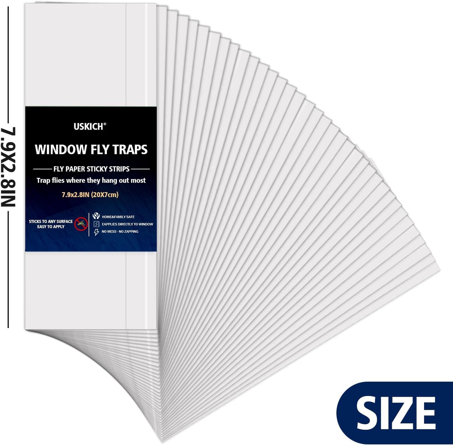 80 Pack Window Fly Traps Sticky,Clear Fly Paper Indoor for Home,Window Sticky Traps Fruit and Housefly Trap Indoor Fly Catcher Bug Traps Gnat Catcher Killer