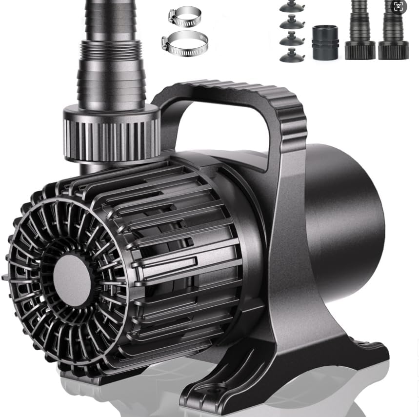 WaterRebirth (1700GPH-120W,UL listed) Large Fountain Submersible Water Pond Sump Pump Aquarium Electric Waterfall Pump Outdoor PS-1700