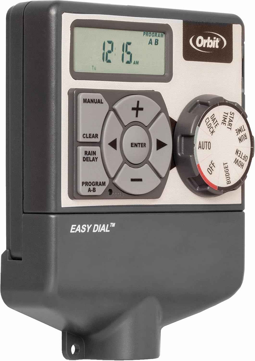 Orbit Easy Dial 4-Station Irrigation System Controller, Indoor, Grey, 28964