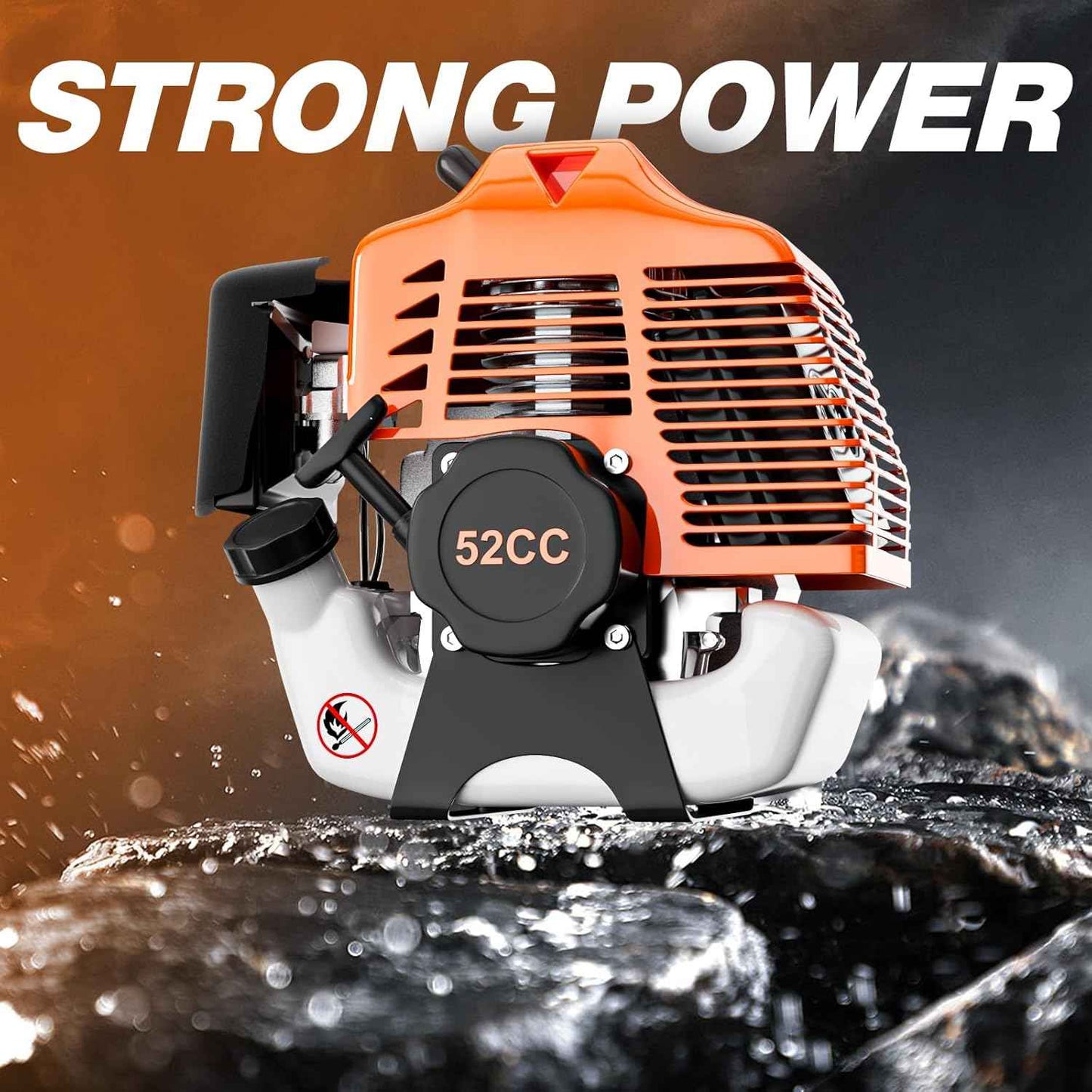 52cc 3 in 1 Gas String Trimmer with Gas Hedge Trimmer,2-Stroke Brush Cutter Gas Powered,Gas Weed Eater Trimmer for Weeds and Grass (52cc Gas Trimmer)