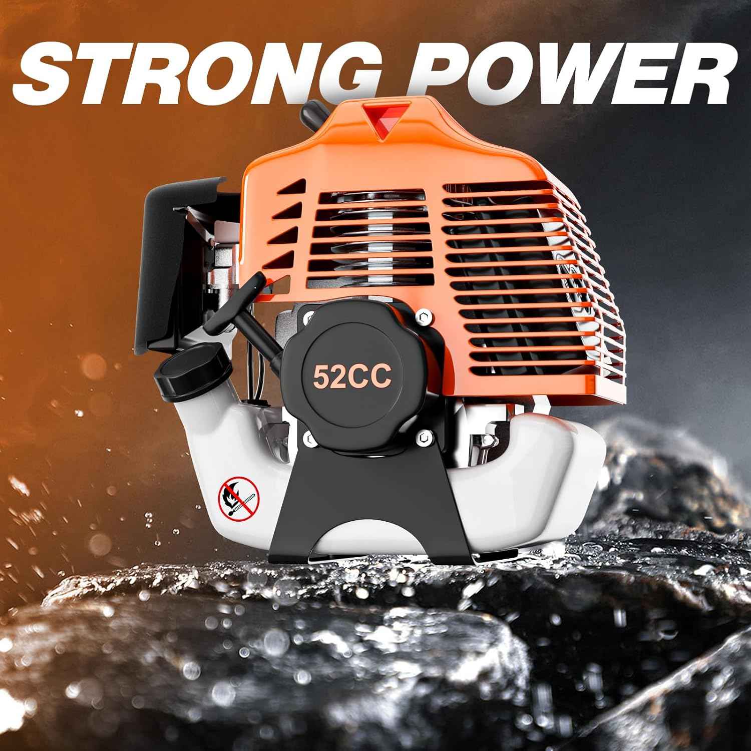 52cc 3 in 1 Gas String Trimmer with Gas Hedge Trimmer,2-Stroke Brush Cutter Gas Powered,Gas Weed Eater Trimmer for Weeds and Grass (52cc Gas Trimmer)