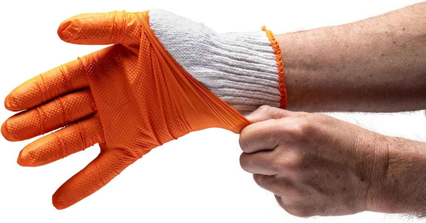 Traeger Grills BBQ Prep & Serve Gloves – 25 Pairs Nitrile Disposable Gloves + Cotton Heat-Resistant Gloves for Grilling, Meat Handling & Food Prep