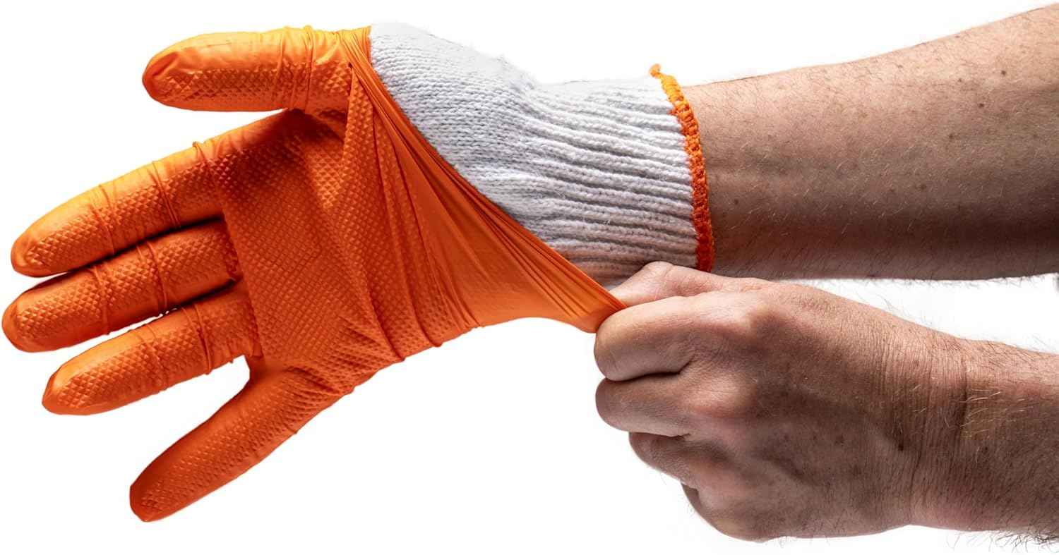Traeger Grills BBQ Prep & Serve Gloves – 25 Pairs Nitrile Disposable Gloves + Cotton Heat-Resistant Gloves for Grilling, Meat Handling & Food Prep