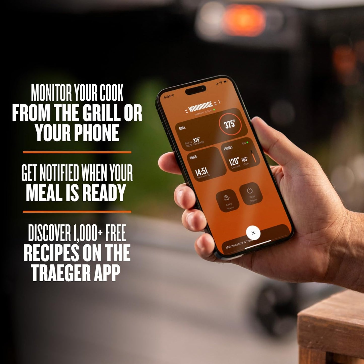 Traeger Woodridge Elite Electric Wood Pellet Grill and Smoker, 970 Sq. in., Side Sear Station, WiFIRE Technology, Super Smoke Mode, Outdoor Pellet Smoker Grill with Insulated Body, Black, TFC97XLH