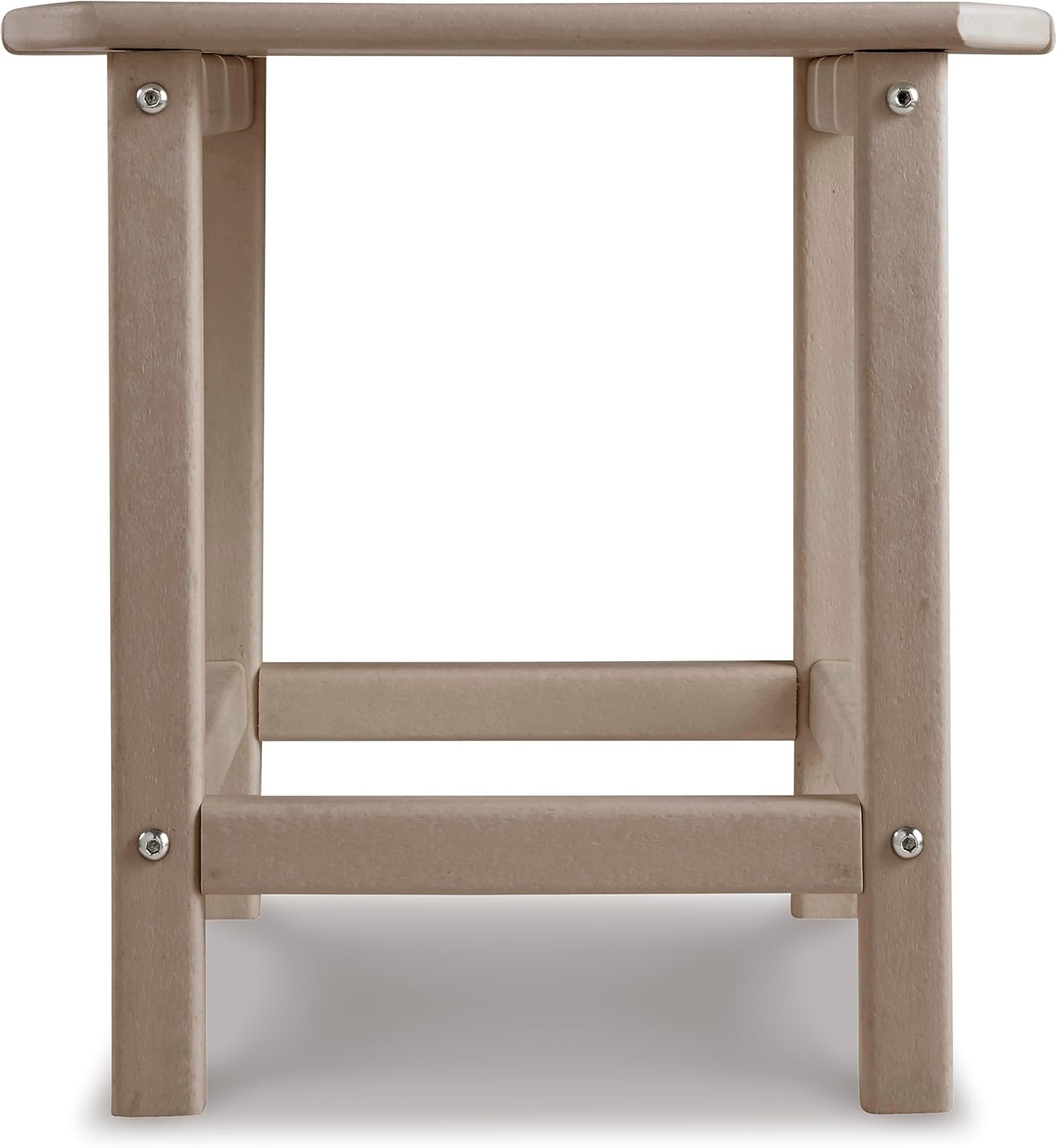 Signature Design by Ashley Sundown Treasure Outdoor Patio HDPE Weather Resistant End Table, Brown