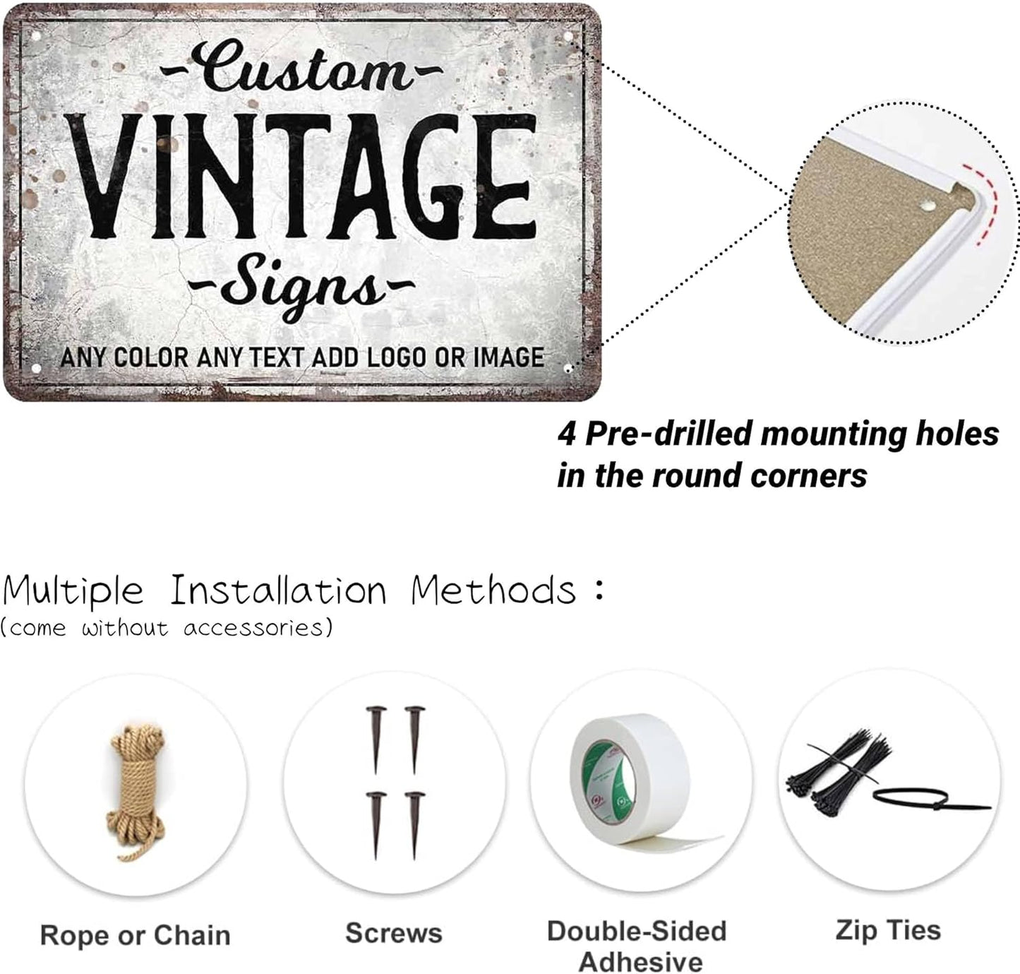 D-Story Personalized Metal Sign, 12.0 inches x 8.0 inches, Modern Decorative Signage, Custom Text, Rust and Fade Resistant, Office, Home, Delivery Signs