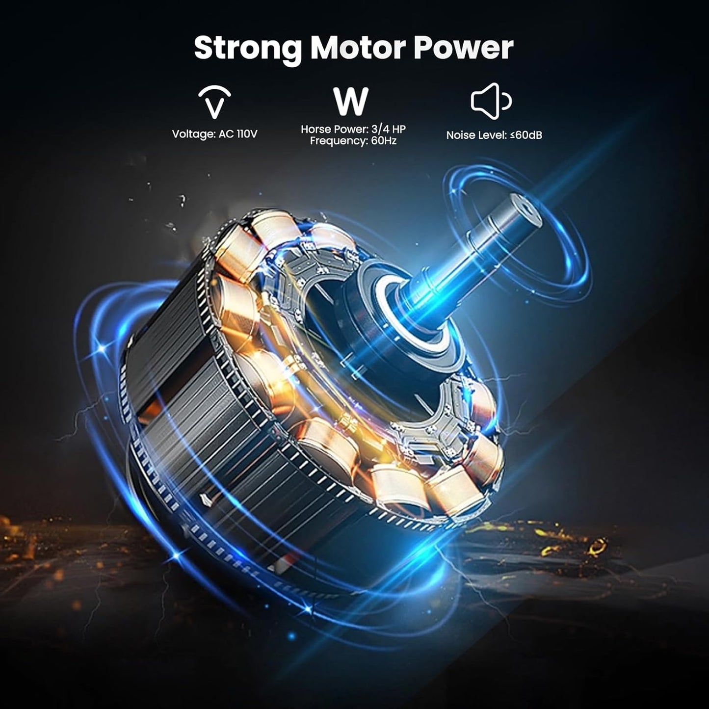 Pond Aerator, 5.2 CFM for Pond and Lakes Up to 3 Acres, 3/4 HP Compressor with Timer, Aeration Pumps for Deep Water Oxygen Circulation