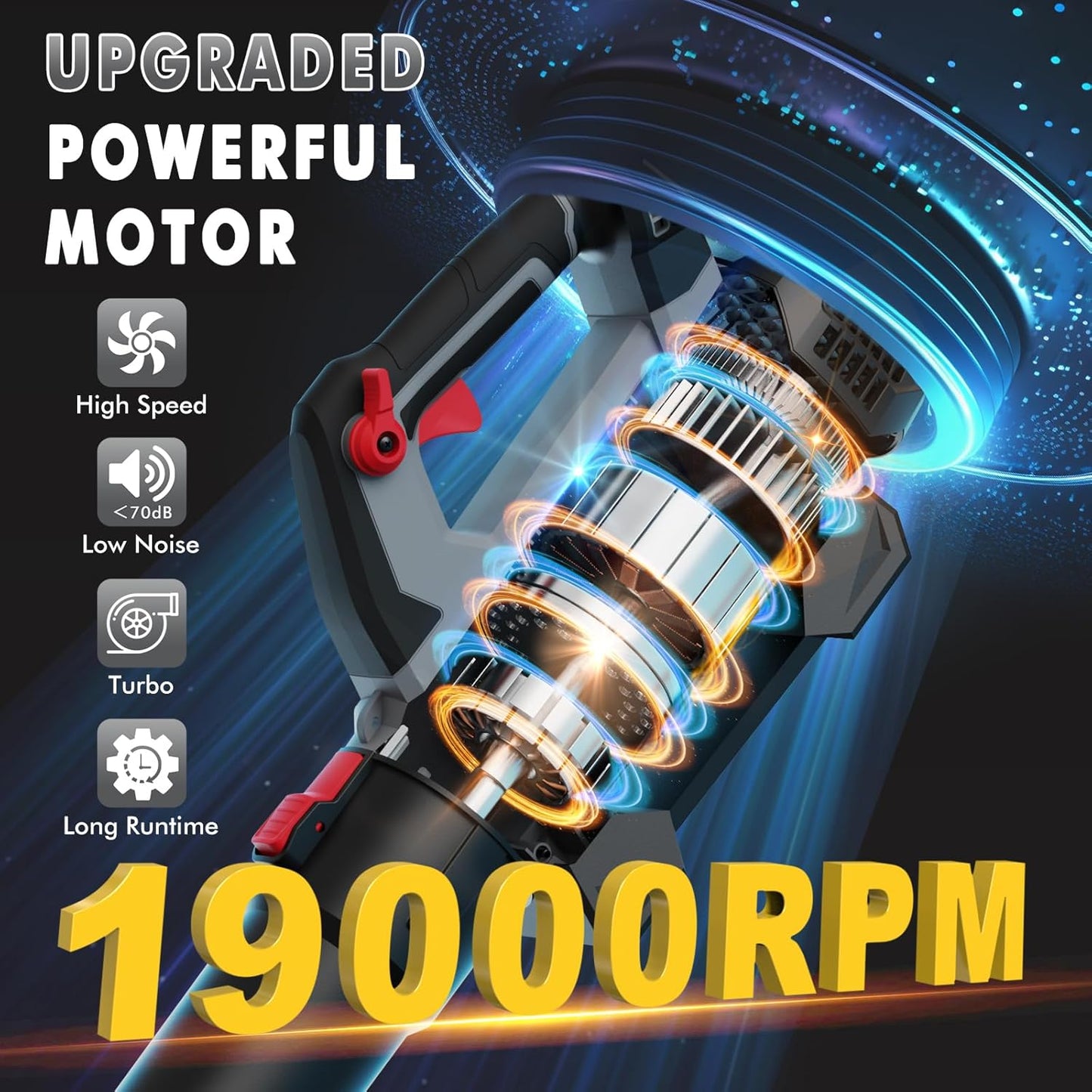 Leaf Blower Cordless (Upgraded) - 630CFM/160MPH, 21V Powerful Electric Cordless Leaf Blower with 2 x 4.0Ah Batteries and Charger, Battery Powered Leaf Blowers for Lawn Care, Patio, Yard, Dust, Snow