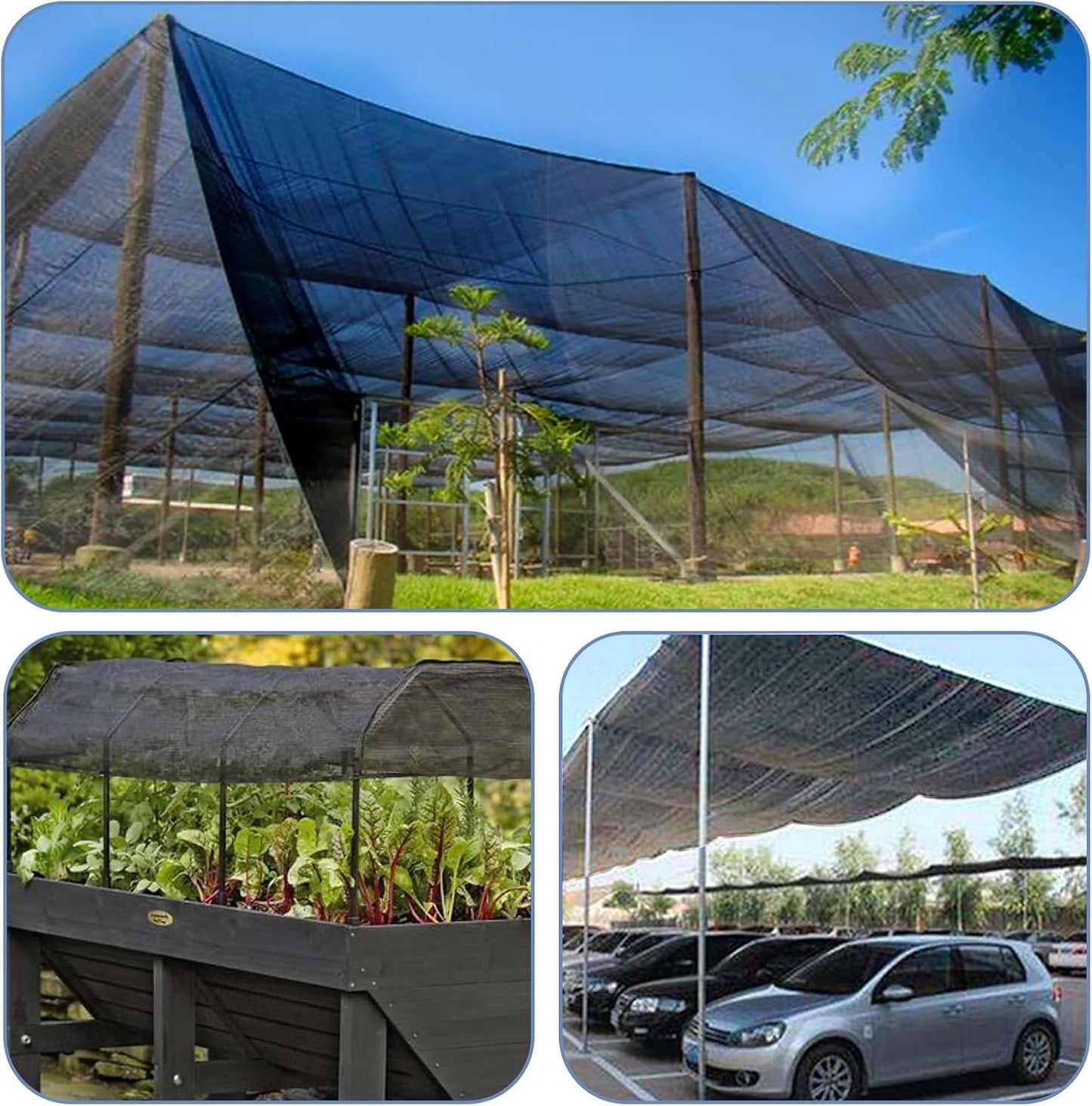 LOVE STORY 6.5x10FT 55% Black Shade Cloth Sun Shade Net UV Resistant Mesh Tarp Plant Cover Sunblock Net for Garden,Greenhouse,Vegetables,Flowers