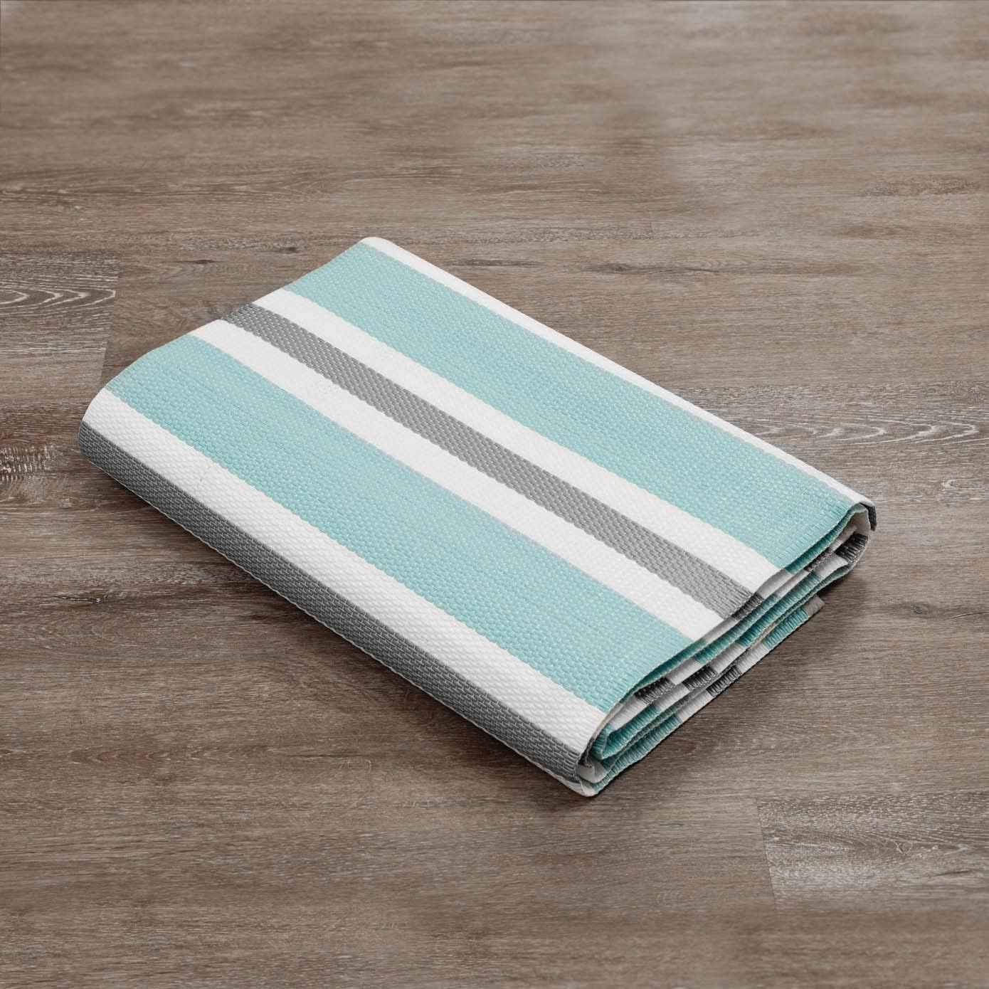 Reversible Plastic Straw, Water Resistant Outdoor Rug 6x9 - Modern Outdoor Patio Rug, Also for Deck, Porch, Camp, Camping, Entryway, RV - Waterproof Outside Area Rug