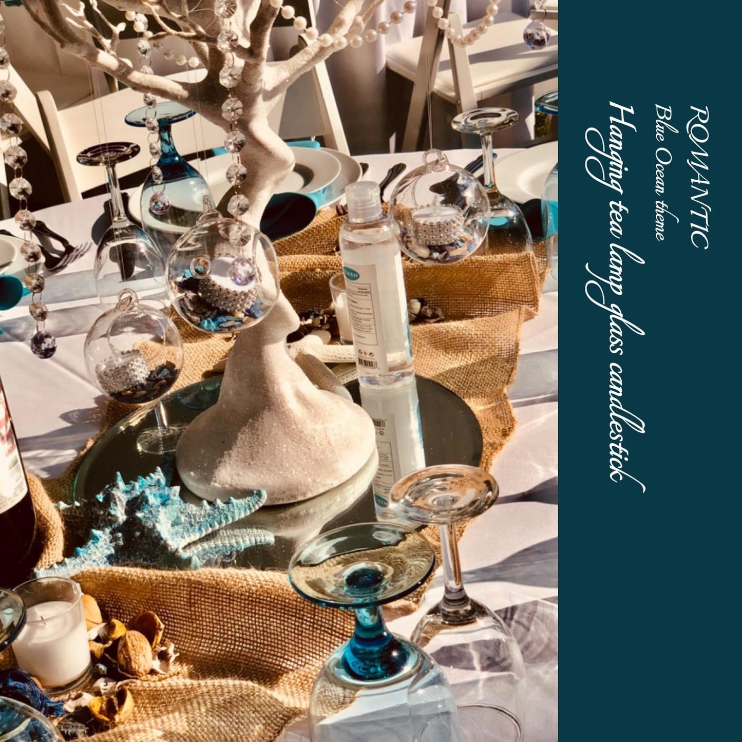 3.15"/ 8cm Hanging Tealight Candle Holder Glass Globes Air Plant Orb Glass Candlestick Lights Terrariums Candles Terrarium Vase Containers Home Decor Indoor Outdoor Garden DIY Gifts (6)