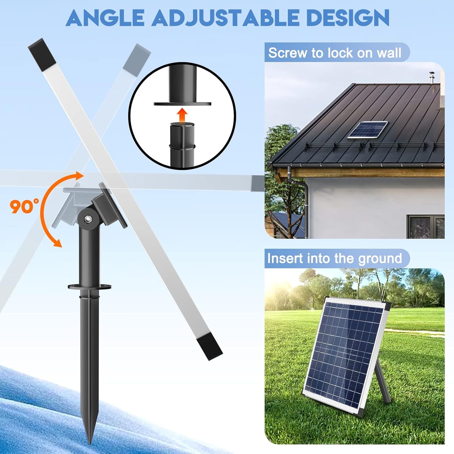 Antfraer Solar Pond Pump, 25W Solar Water Pump with 410GPH Adjustable Flow, Solar Fountain Pump 6.6FT Tubing/16.5FT Cord for Garden, Fish Ponds, Waterfall, Fountain Water Features