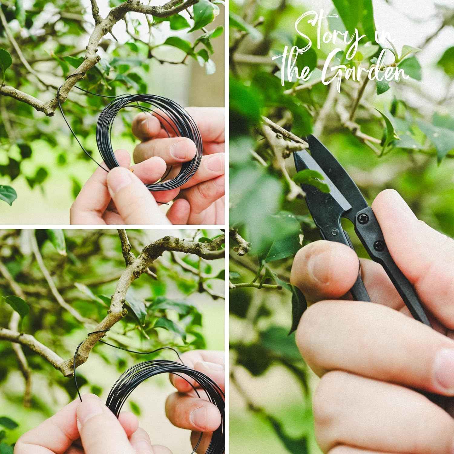 24 Piece Bonsai Tree Kit, Bonsai Trimming Tool Set, Bonsai Starter Kit, Carbon Steel Scissors Cutter Shears, Stainless Steel Rake Shovel, Gardening Pruning Tools, Gloves