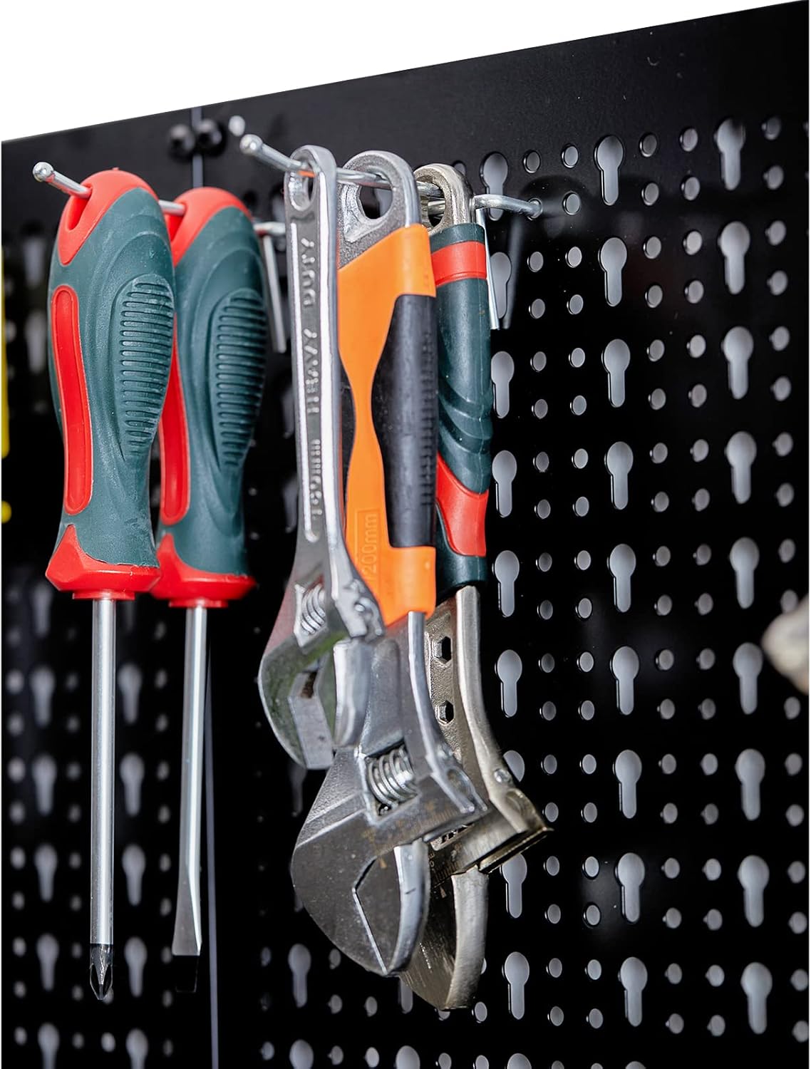 Ultrawall Peg Board Wall Organizer 4 ft. Metal Pegboard Garage Wall Pegboard Tool Storage Kit with Accessories for Garage, 45pcs