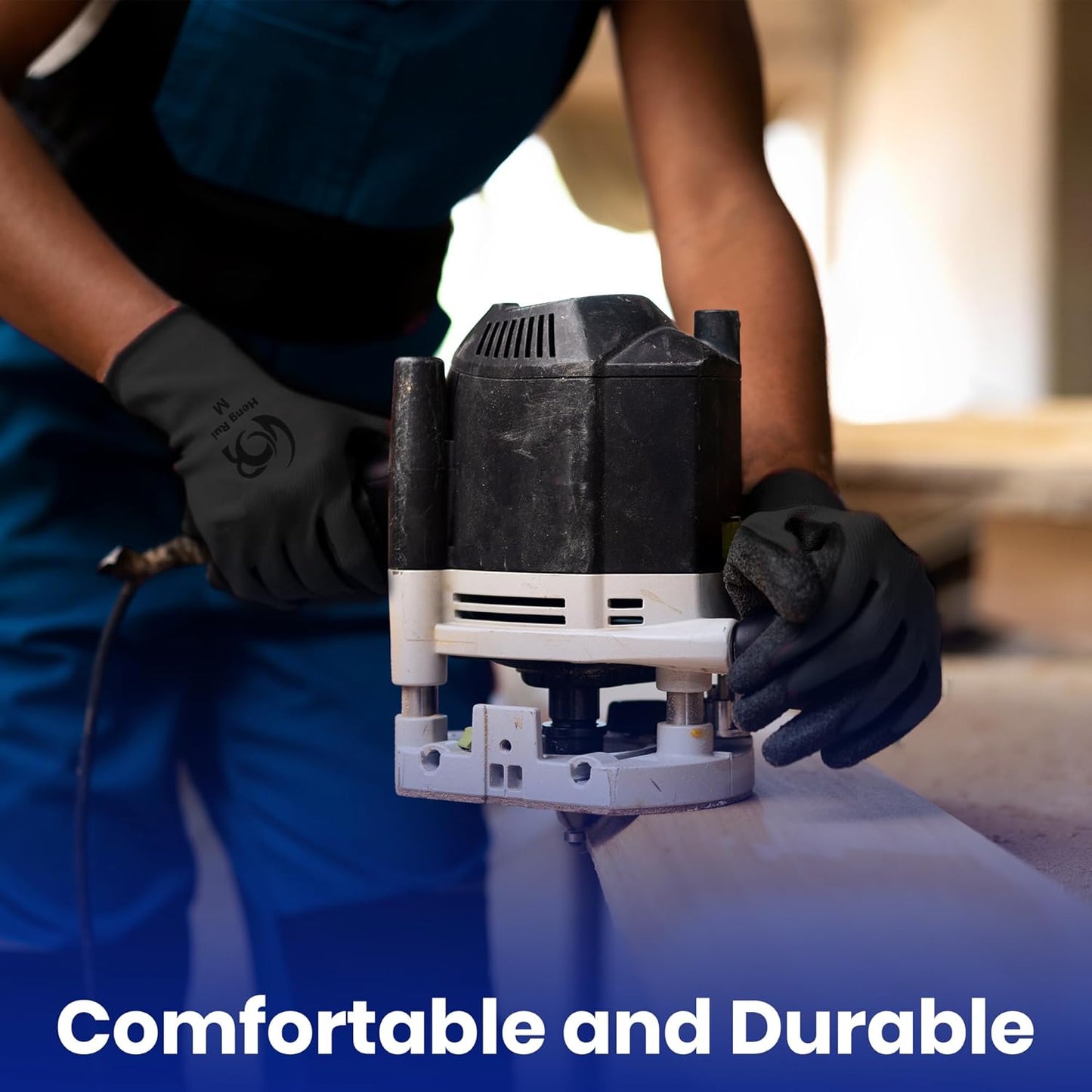 10 OR 20 Pairs Work Gloves–Heavy Duty Rubber Coated Safety Work Gloves–Multipurpose Gloves