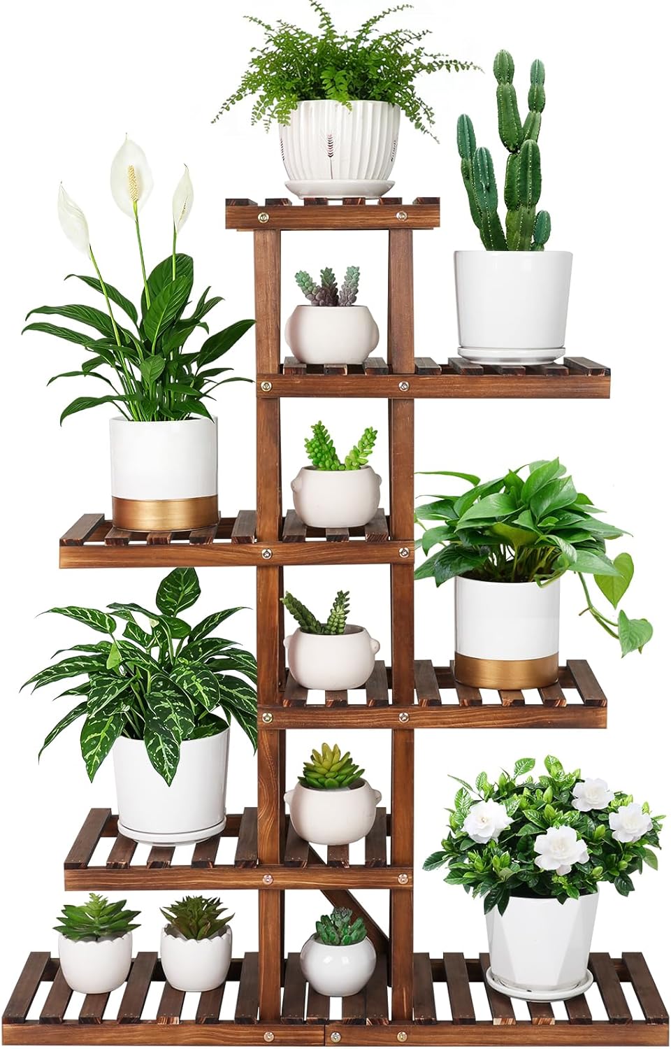 Wood Plant Stand Shelf 6 Tier