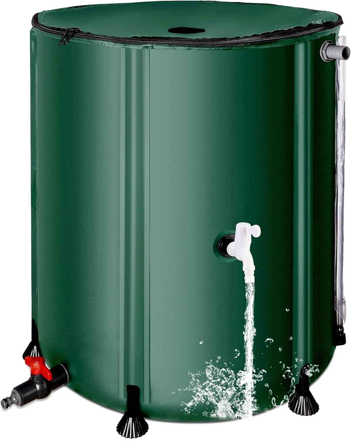 THUNDERBAY 53 Gallon Collapsible Rain Barrel, Portable Rain Barrels to Collect Rainwater from Gutter, Rainwater Collection System, Water Storage Tank Catcher Container with Filter Spigot