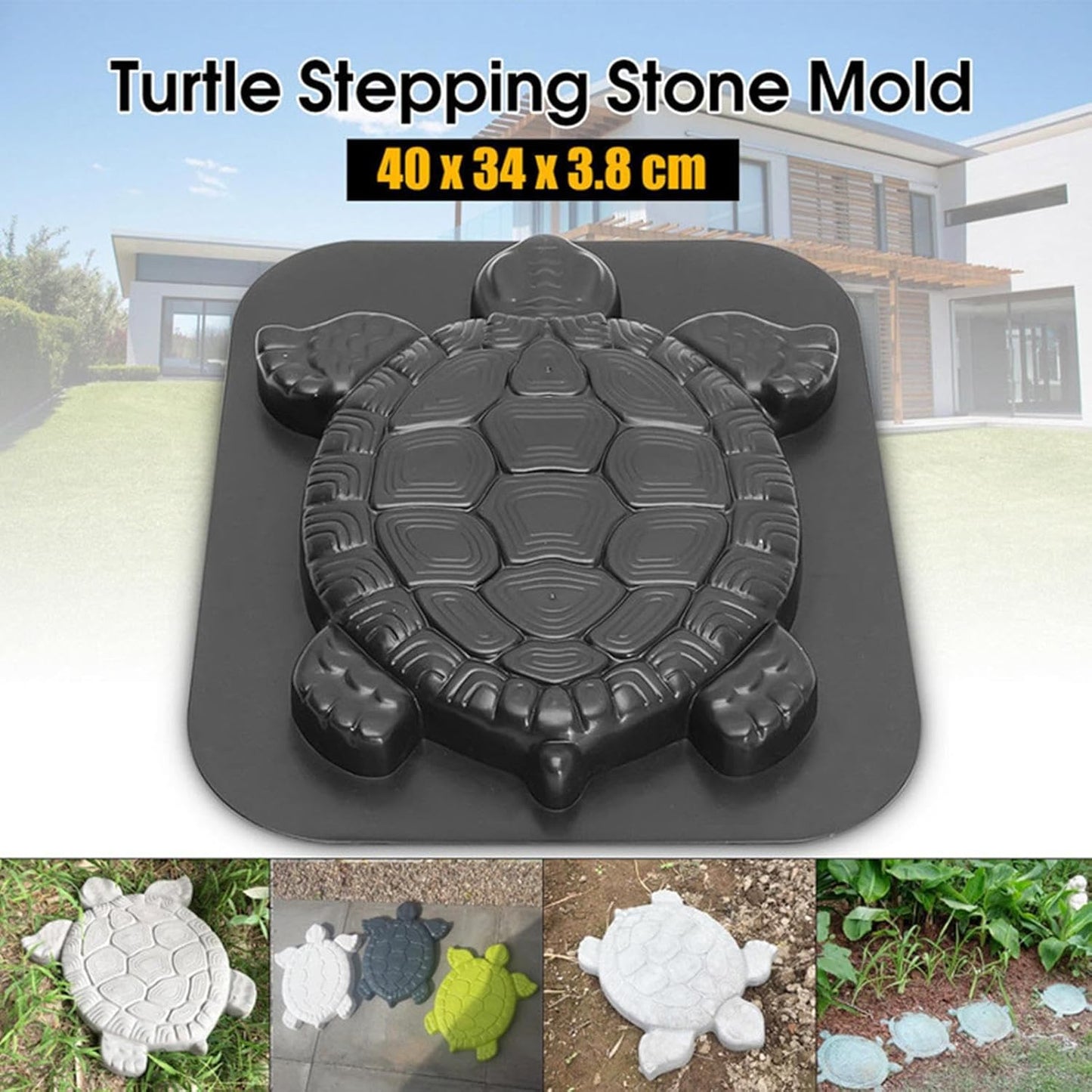 Tortoise Concrete Cement Molds, Turtle Shape Stepping Stone Mold Concrete Cement Mould Walk Maker, Personalized Manual Garden Lawn Pathmate Paving Pavement Paver