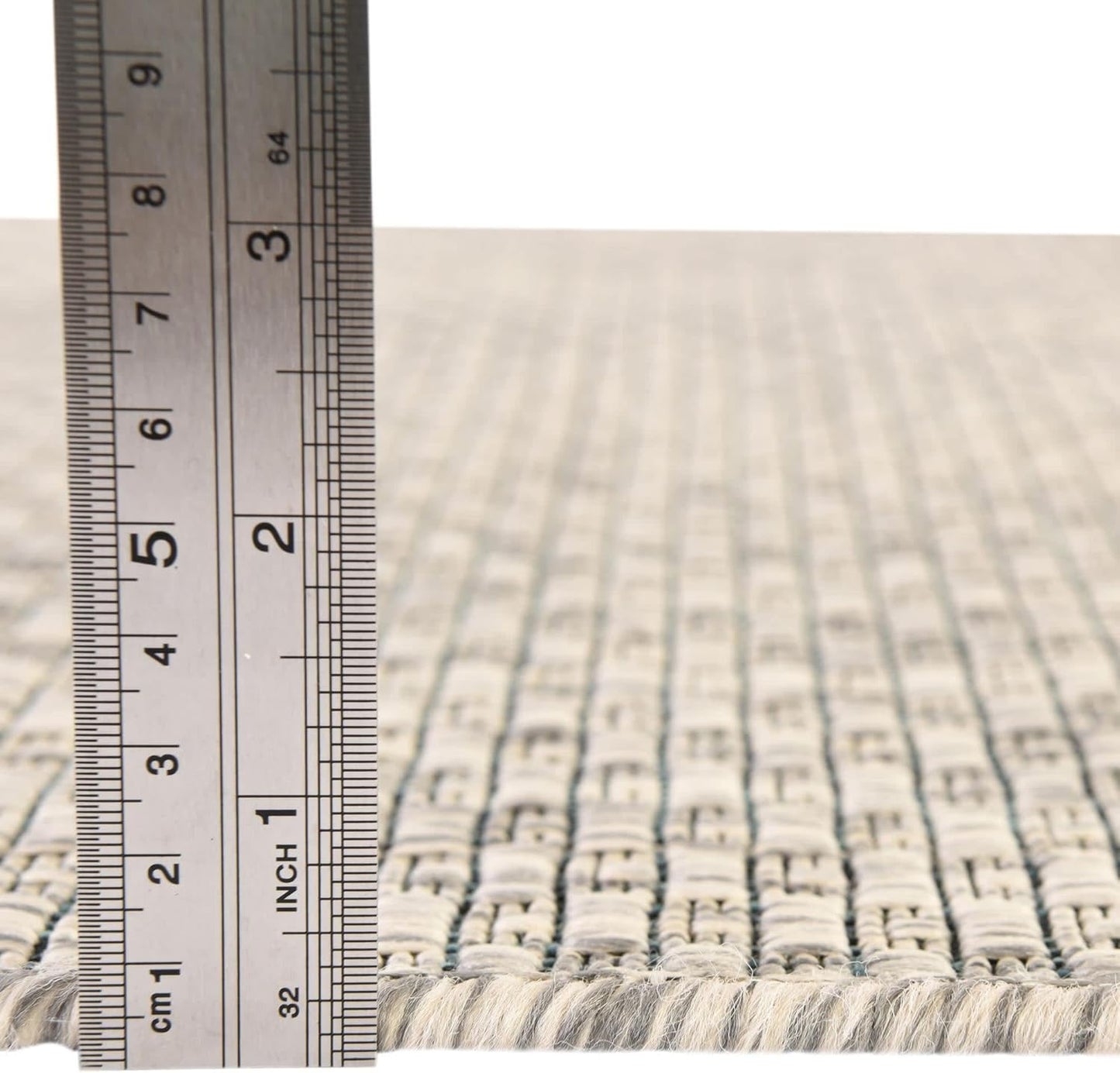 Unique Loom Collection Casual Transitional Solid Heathered Indoor/Outdoor Flatweave Area Rug (7' 10" Octagon, Light Gray/Ivory)