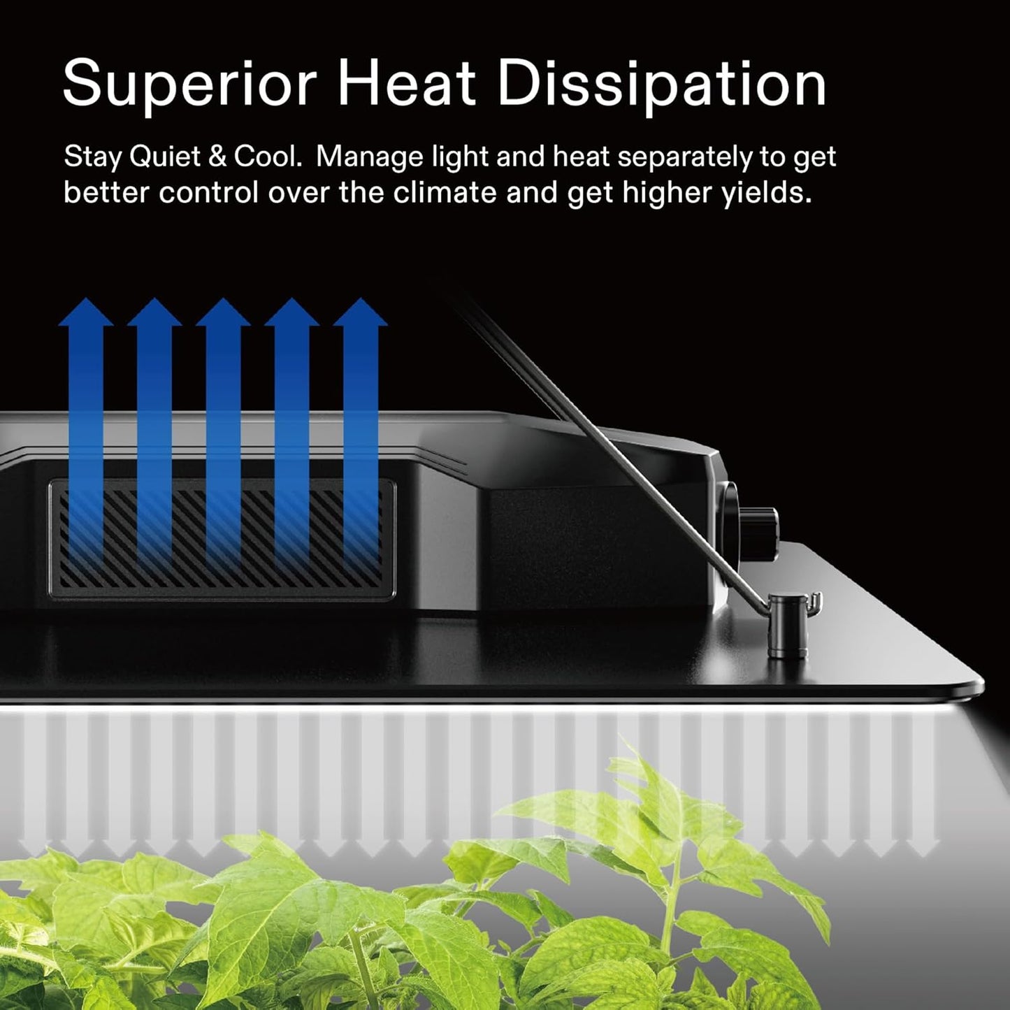 VIVOSUN GIY 4x4 Grow Tent Kit Complete, 4x4 Ft. Grow Tent Complete System with VS1000 Led Grow Light 6 Inch 440CFM Inline Fan Carbon Filter and 8ft Ducting Combo, 48"x48"x80"