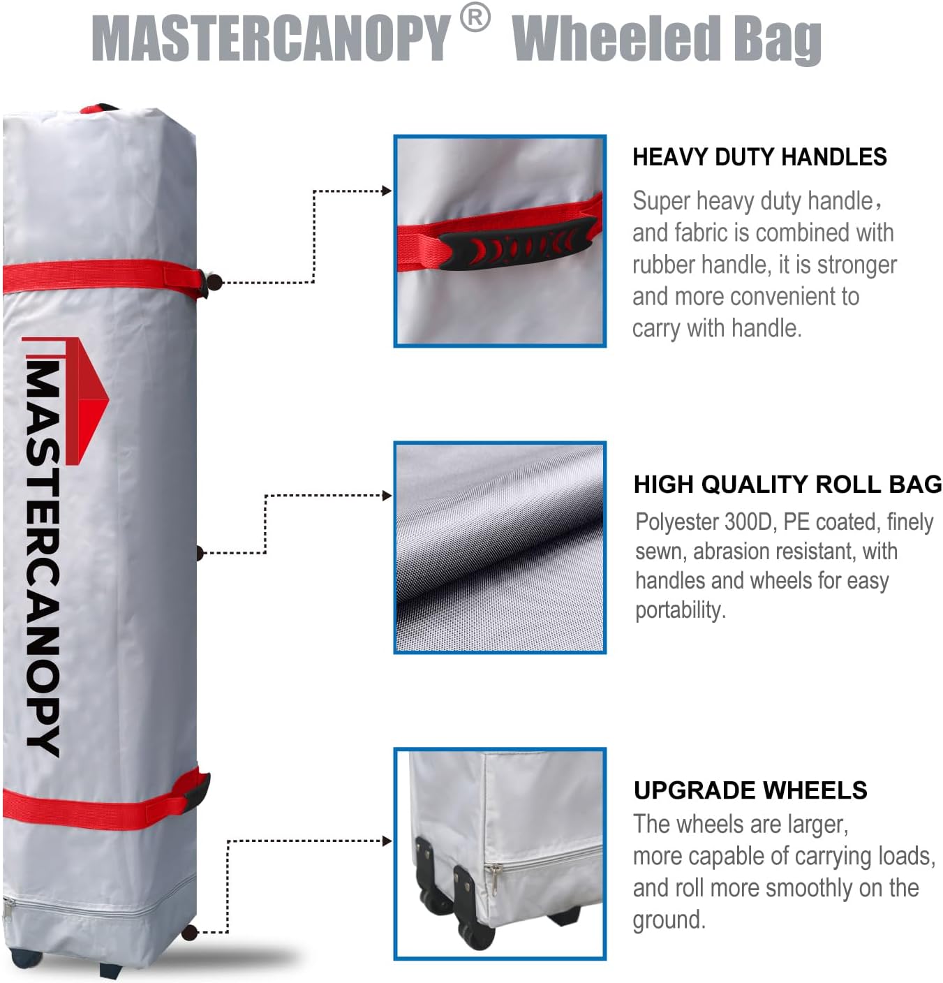 MASTERCANOPY Durable Pop-up Canopy Tent with Roller Bag (Blue)