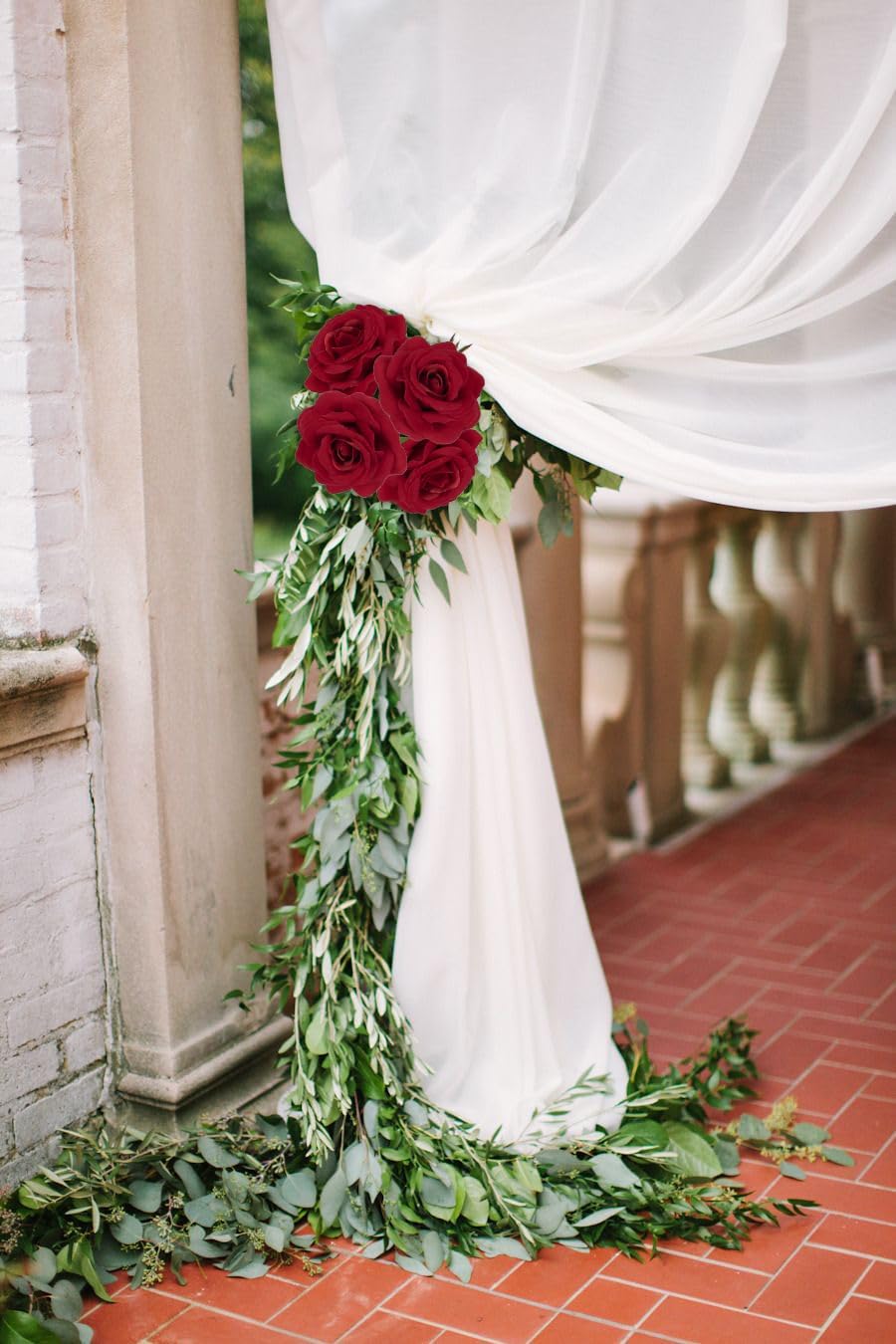 25PCS Red Rose Artificial Flower Heads 7 CM Velvet Rose Flowers Real Look Rose Flower Heads for DIY Wedding Home Party Baby Shower Decor(Red)
