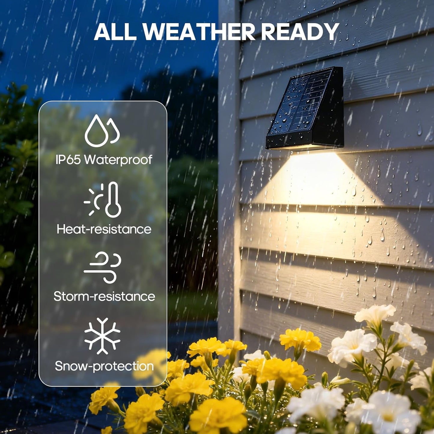 Solar Wall Light Outdoor, Radar Motion Sensor Lights Dawn Lighting Wall Sconce IP65 Waterproof Solar Lights Outdoor with 2 Modes 30H Runtime for Patio, Garden, Porch, Yard，Terrace Stairs -2 Pack