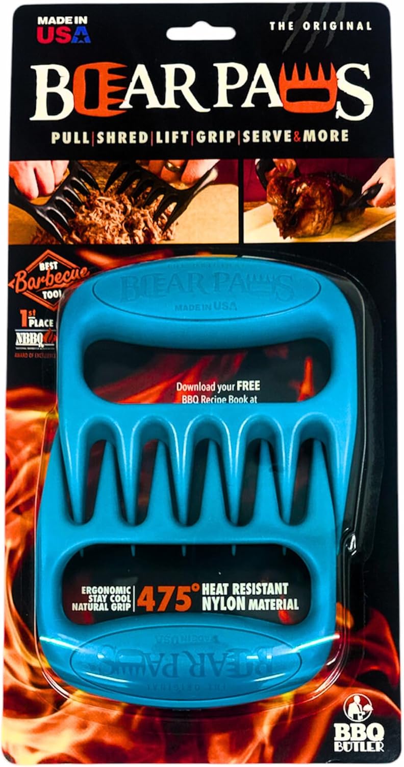The Original Bear Paw Meat Shredder - Claws for Shredding Pork, Chicken & Any Meat (Teal) - Lumora Garden