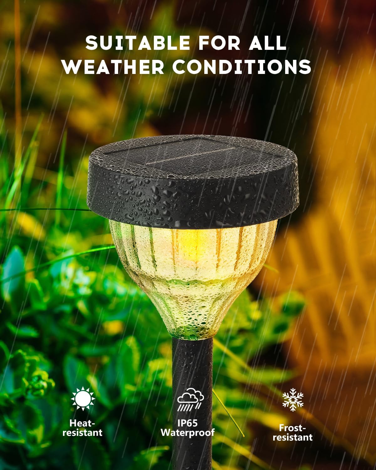 Vangue Solar Lights Outdoor Garden, 2025 New Dynamic Running Light, IP65 Waterproof Dual-Mode Solar Powered Outdoor Lights for Pathway Lawn Patio Yard Landscape Driveway (4)
