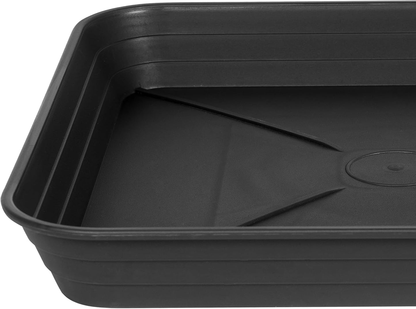 4 Pack Square Plant Saucer Tray 8 inch, 6 8 10 12 14 16 18 20 inch Heavy Duty Plastic Square Plant Saucers for Indoors Outdoor, Flower Planter Drip Trays for Pots, Seed Starting Tray