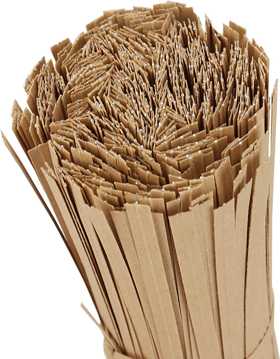 SHEUTSAN 3000 PCS 6 Inches Kraft Paper Twist Ties, Brown Twist Bag Ties, Reusable Bread Ties for Cookies Candies Bags
