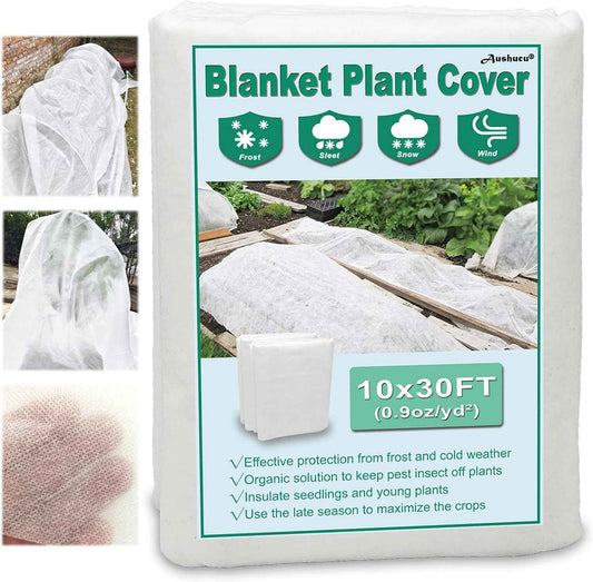 10ft x 30ft Plant Covers Freeze Protection 0.9oz/yd² Garden Fabric Floating Row Cover for Winter Plant Blanket Frost Cloth Plant for Outdoor Plants Vegetables, Insect Protection…