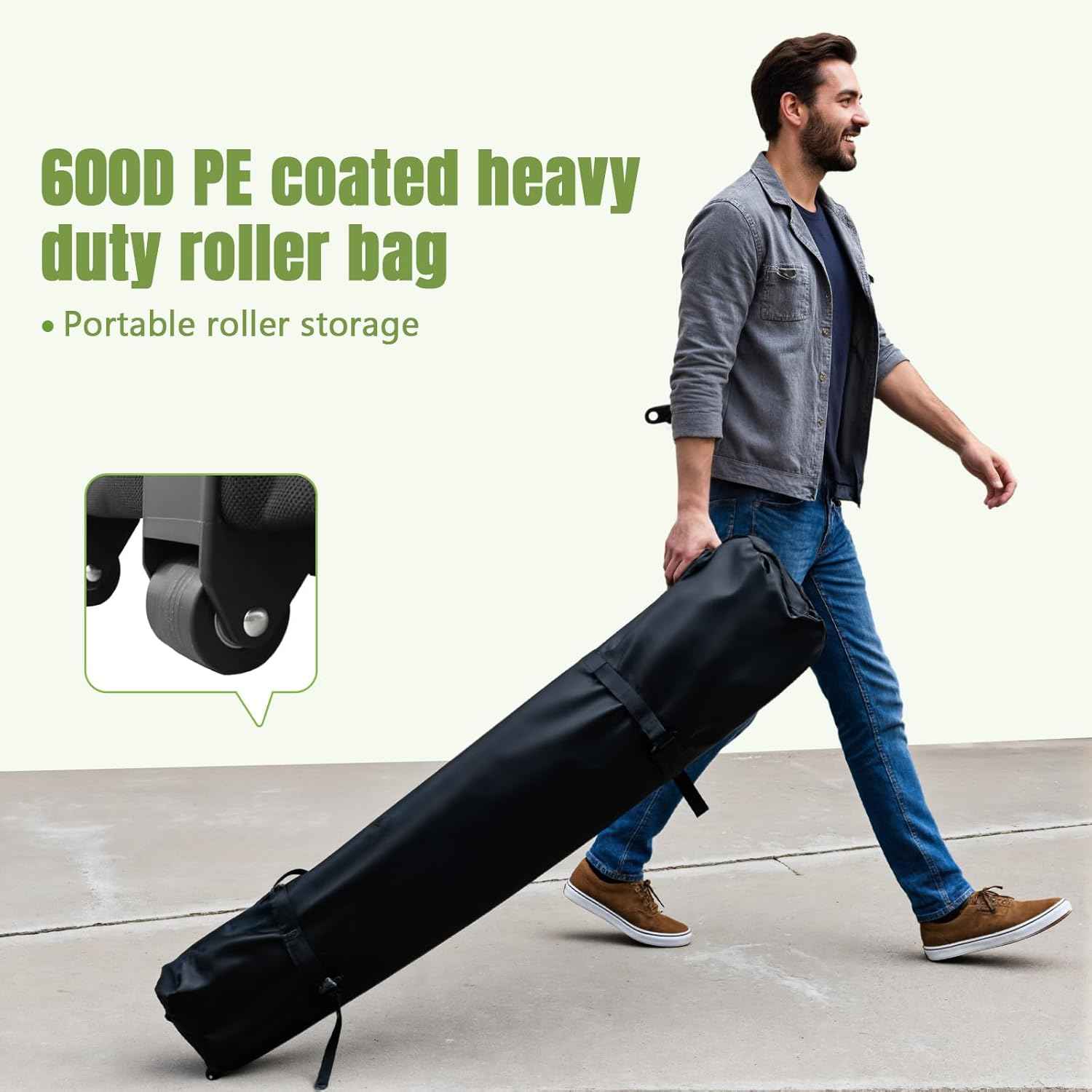 10x10 Heavy Duty Pop Up Canopy with 4 Sidewalls, 550D Commercial Easy Up Canopy Tent, Waterproof Outdoor Party Event Tent with Roller Bag, Black