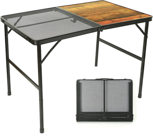 ROCK CLOUD Portable Camping Table Ultralight Aluminum Folding Grill Table Small Camp Table for Beach Hiking Backpacking Outdoor Picnic RV BBQ