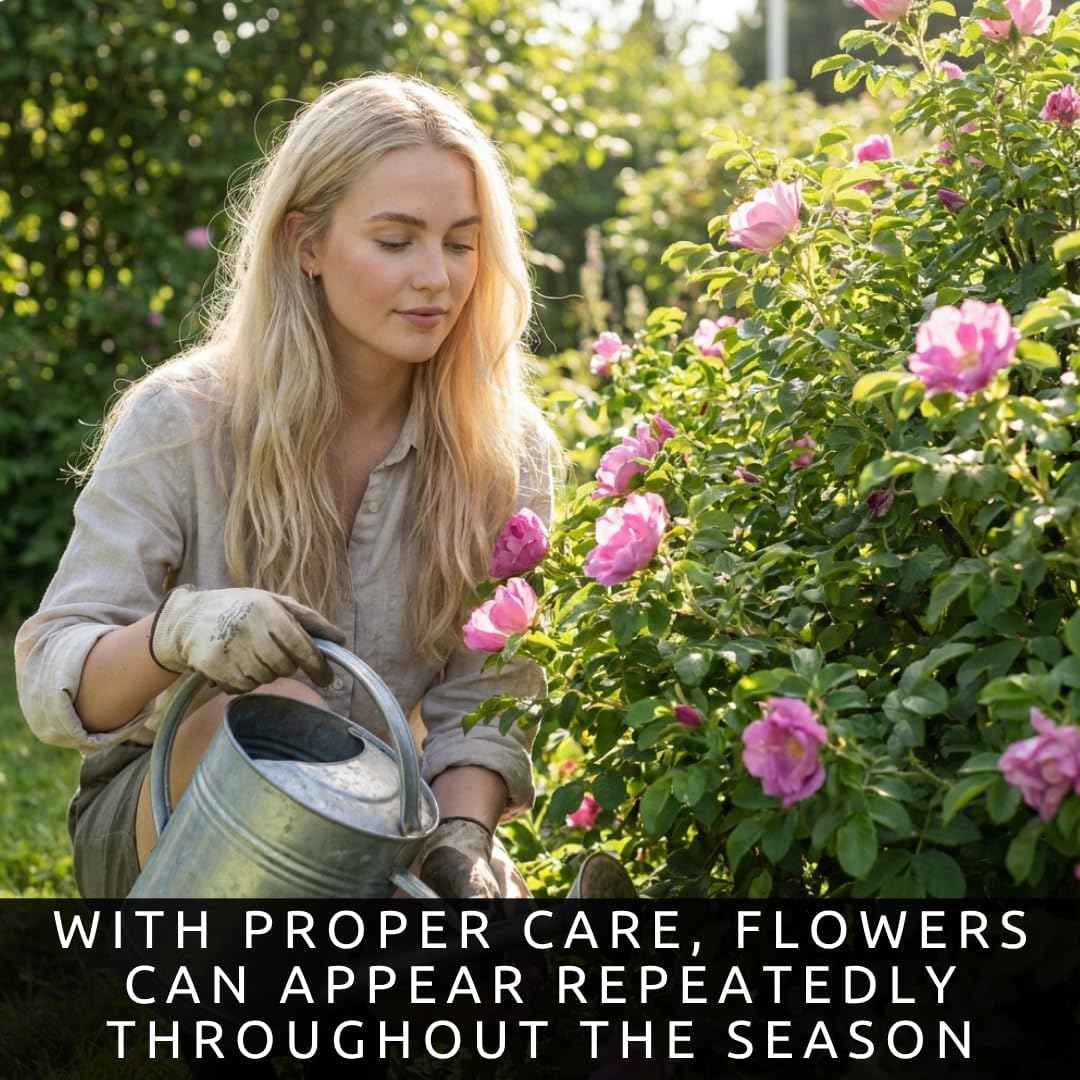 2 Pink Japanese Rose Live Plants – Hardy Fragrant Pink Rugosa Rose Bush – Perennial Flowering Shrub for Garden & Landscape – Easy to Grow Rose Plant (2 Plants)