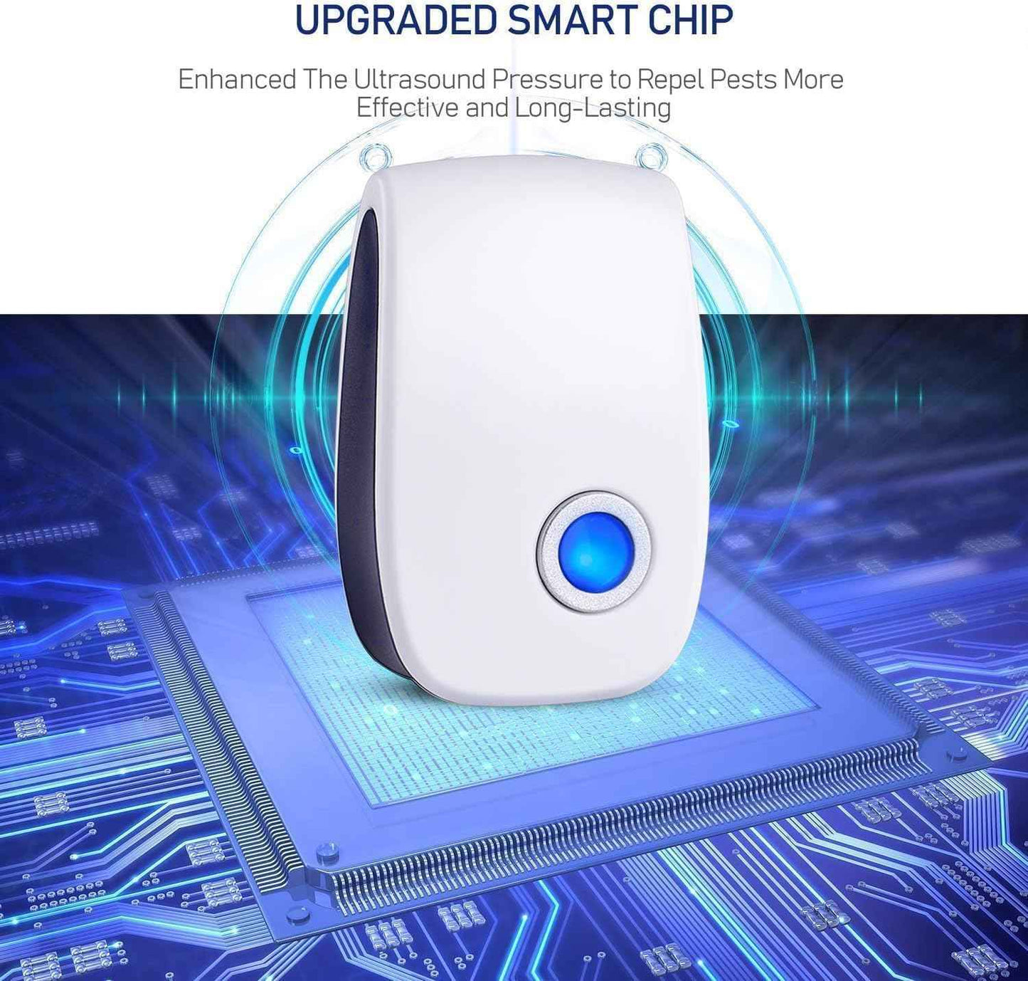 2026 Upgraded Ultrasonic pest Repellent, Electronic Plug in Indoor Pest Control Repeller for Mouse, bat, Mosquitoes, Fly Fleas, Roach, Rodents 6 Packs