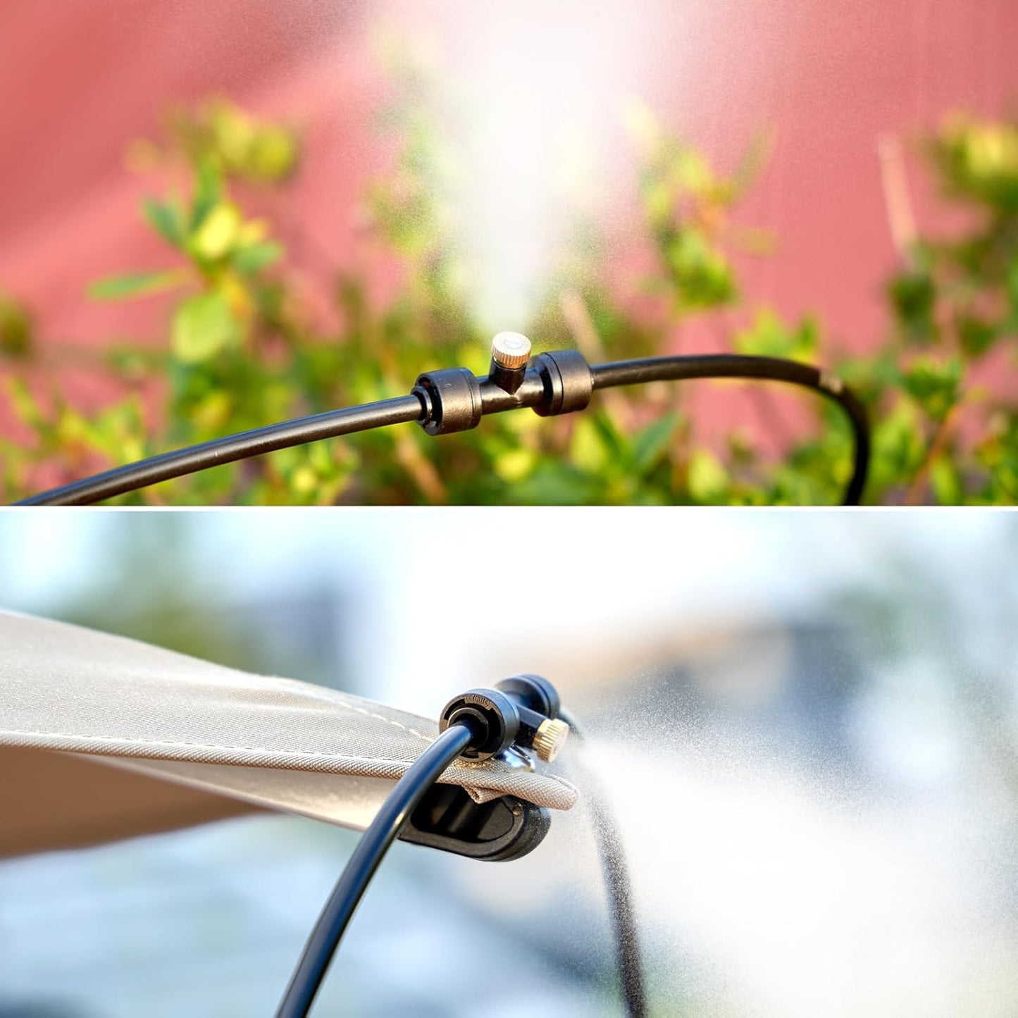 75FT Outdoor Misting Cooling System‌ - Patio Garden Kit with ‌Brass Nozzles & UV Tubing‌, DIY Install for ‌Pool, BBQ, Greenhouse‌, Water-Saving High Pressure Cooler