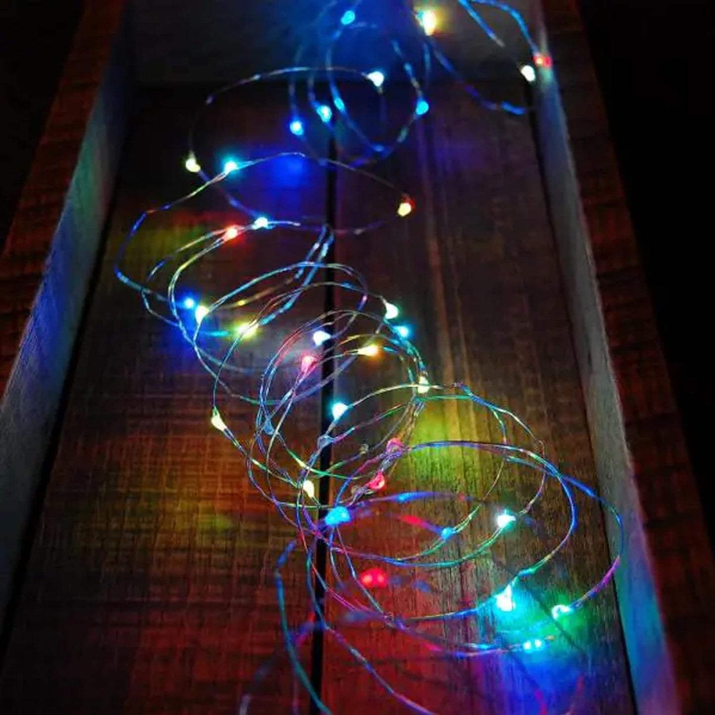 Dazzle Bright Fairy Lights Battery Operated, 20 FT 60 LED Silver Wire Waterproof Battery Operated String Lights, Christmas Decorations for Indoor Outdoor Bedroom Yard Decor, Multi-Colored