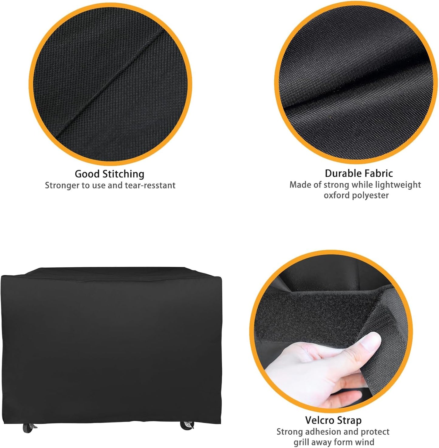 Grill Cover for for Royal Gourmet GB4000 GB4000F, 45 inch 600D Heavy Duty Cover CR4014, Durable Outdoor BBQ Waterproof Grill Cover