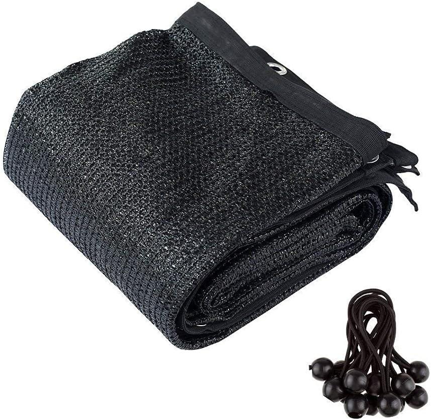 Agfabric 70% Sun-Block Shade Cloth Net Mesh Shade with Grommets for Garden Patio 10’ X 20’, Black