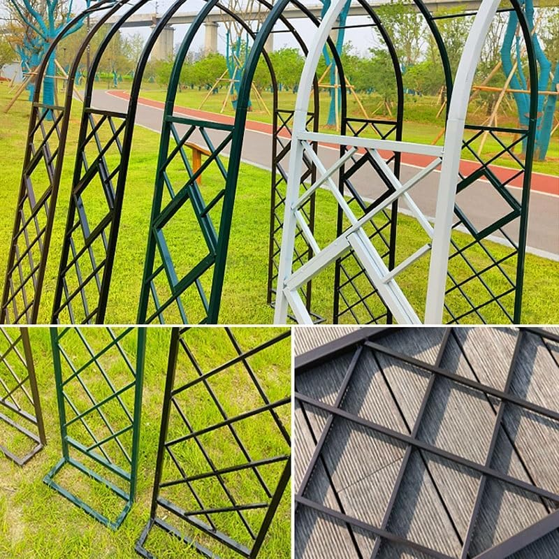 Heavy Duty Steel Garden Arbor & Trellis Arch for Grape Vines Climbing Plants Pergola Outdoor Theme Decoration Archway 180cm 260cm 340cm 140cm (Color : Black, Size : 134" W x 91" H)