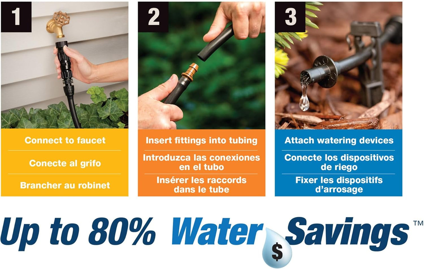 Rain Bird LNDDRIPKIT Drip Irrigation Landscape/Garden Watering Kit with Drippers, Micro-Bubblers, Micro-Sprays