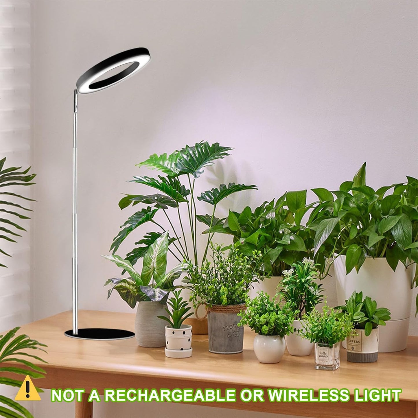 yadoker 144 LEDs Full Spectrum Plant Grow Light for Indoor Plants，Height Adjustable, 6.3" Aluminum Housing,Automatic Timer with 8/12/16 Hours,10-Level Brightness,Ideal for Small and Medium Plant Grow